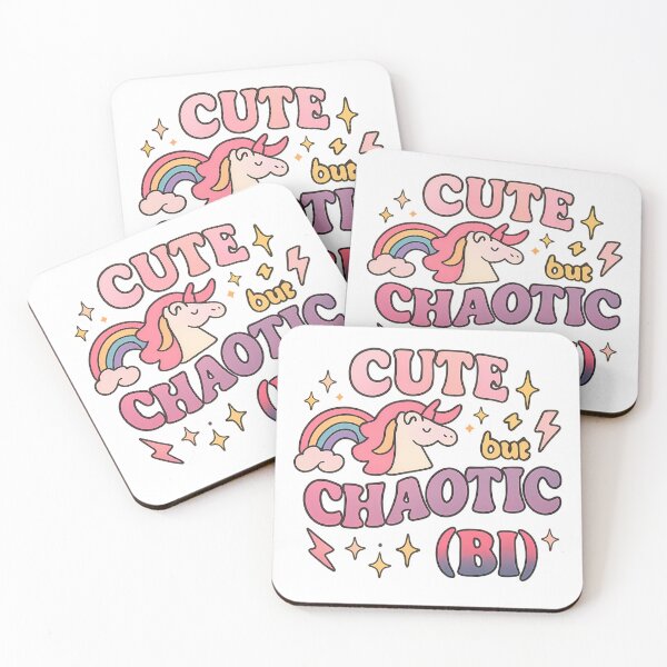 Item preview, Cute But Chaotic – BI Unicorn Pride Aesthetic designed and sold by Haus Of Sin.