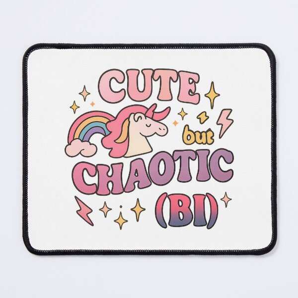 Item preview, Cute But Chaotic – BI Unicorn Pride Aesthetic designed and sold by Haus Of Sin.