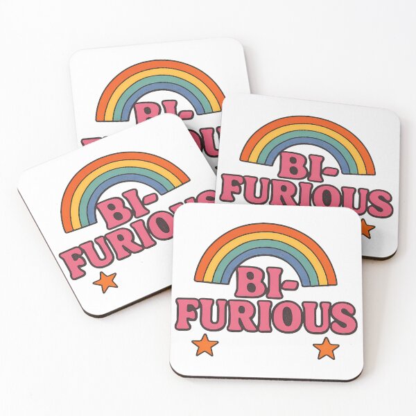 Item preview, Bi-Furious Retro Rainbow Pride Art designed and sold by Haus Of Sin.