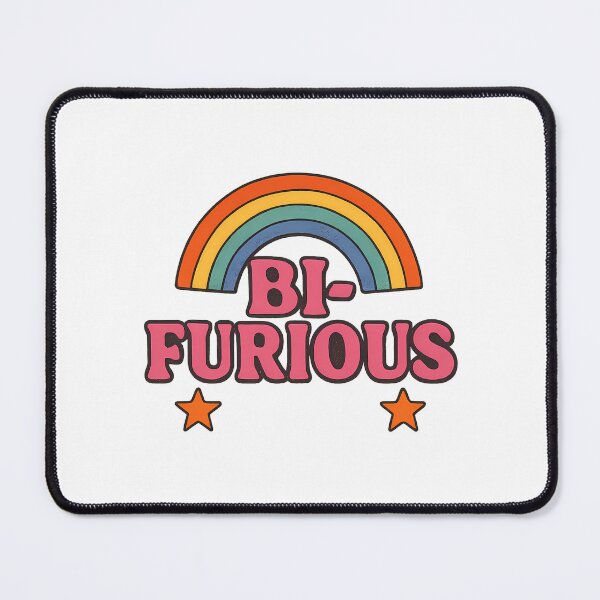 Item preview, Bi-Furious Retro Rainbow Pride Art designed and sold by Haus Of Sin.