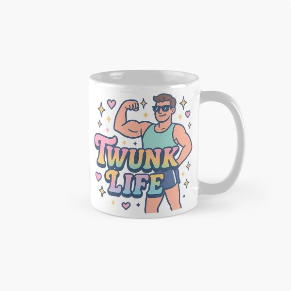 Item preview, Twunk Life – Retro Muscle Pride Sticker for Gay Men designed and sold by Haus Of Sin.