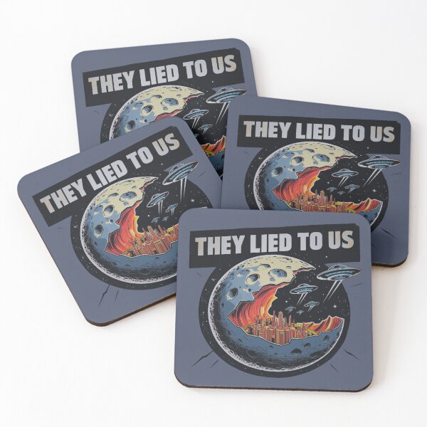 Item preview, Hollow Moon Conspiracy – They Lied To Us Sci-Fi Design designed and sold by Spearhead Ink.