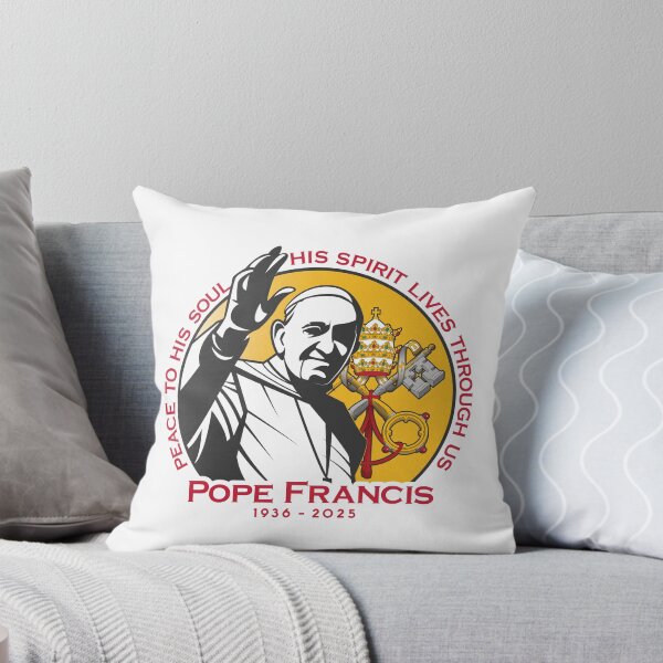 Item preview, In Memoriam Pope Francis (1936–2025) – Vatican Silhouette Tribute – ‘Peace to His Soul’ Catholic Memorial Design designed and sold by Prints-N-Tees.