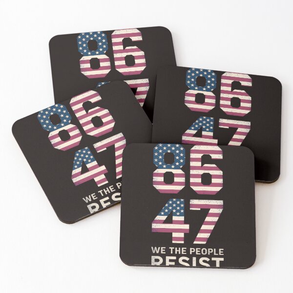 Item preview, 86 47 Resist Anti Trump Impeach 47 Vintage 8647 USA Flag designed and sold by MAKOPOKOShop.