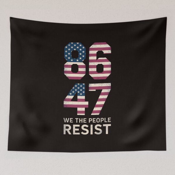 Item preview, 86 47 Resist Anti Trump Impeach 47 Vintage 8647 USA Flag designed and sold by MAKOPOKOShop.