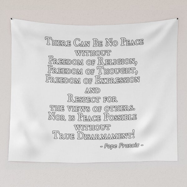 Item preview,  Pope Francis last message to the world, Urbi et Orbi, quote world peace designed and sold by ramwebroom.