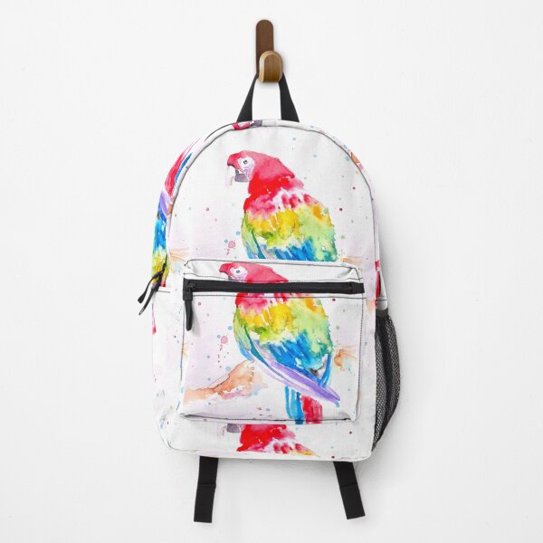 Item preview, Macaw Parrot Watercolor Painting - Rainbow Coloured Red Blue Yellow designed and sold by Sarah Rajkotwala.