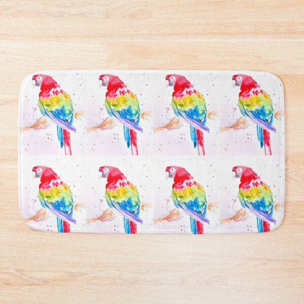 Item preview, Macaw Parrot Watercolor Painting - Rainbow Coloured Red Blue Yellow designed and sold by Sarah  Rajkotwala.
