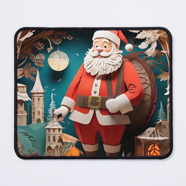 Item preview, Santa’s Studio Photo Shoot in Papercut Style | Festive Holiday Papercraft Design | Whimsical Christmas Character Moment | Playful Santa Portrait Scene designed and sold by PaintedPixels01.