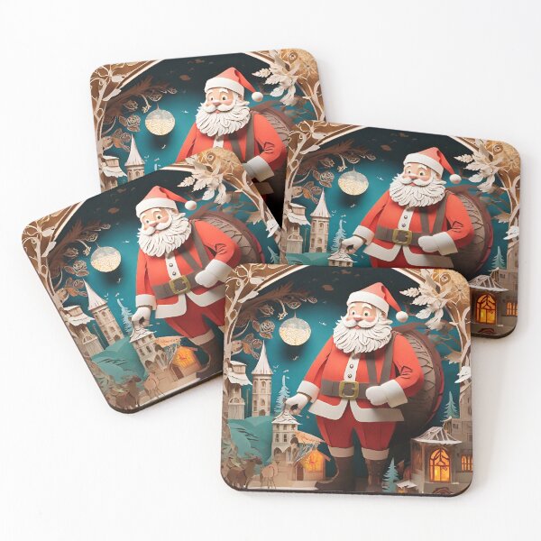 Item preview, Santa’s Studio Photo Shoot in Papercut Style | Festive Holiday Papercraft Design | Whimsical Christmas Character Moment | Playful Santa Portrait Scene designed and sold by PaintedPixels01.
