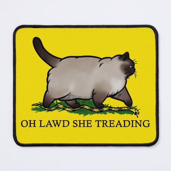 Item preview, Oh Lawd She Treading Chonky Siamese Cat designed and sold by KilkennyCat Art.