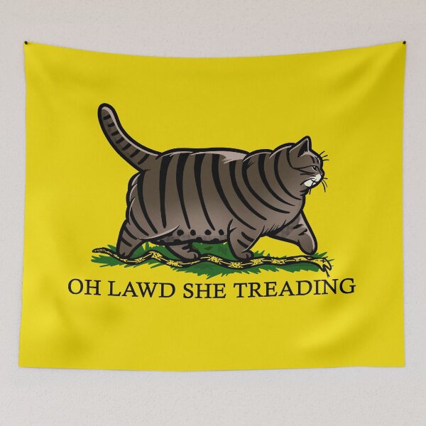 Item preview, Oh Lawd She Treading Chonky Brown Tabby Cat designed and sold by KilkennyCat Art.