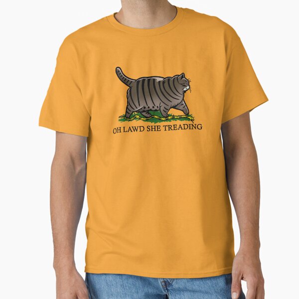 Item preview, Oh Lawd She Treading Chonky Brown Tabby Cat designed and sold by KilkennyCat Art.