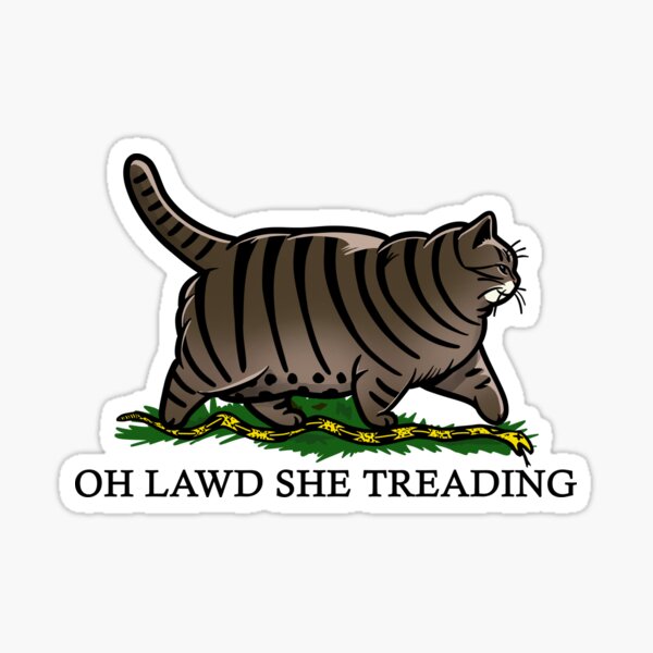 Item preview, Oh Lawd She Treading Chonky Brown Tabby Cat designed and sold by KilkennyCat Art.