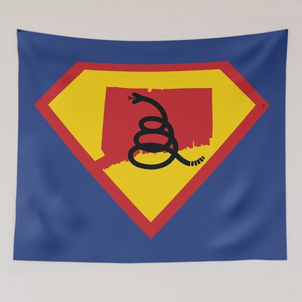 Item preview, CONNECTICUTIAN CONNECTICUTER NUTMEGGER   SHIELD - Freedom Is The Superpower - Modern Gadsden Snake Flag - Dont Tread On Me SUPERHERO CONNECTICUT design designed and sold by pelagio.
