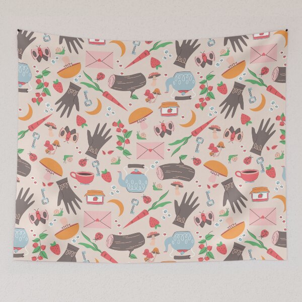Item preview, cottagecore snail love letter whimsical garden designed and sold by Gossip Rag.