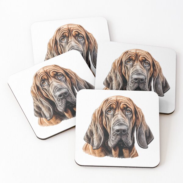 Item preview, Majestic Bloodhound Portrait - Gentle Giant with Droopy Ears designed and sold by MYK-Printing.