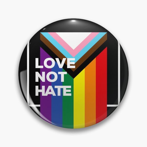 Item preview, Love Not Hate – Progress Pride Flag Edition designed and sold by Mo & Ko Design.