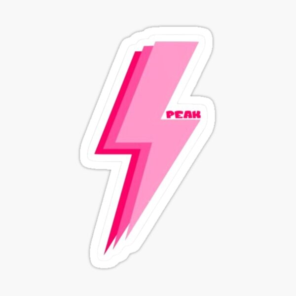Item preview, pink lightning bolt peak designed and sold by PEAK2025.