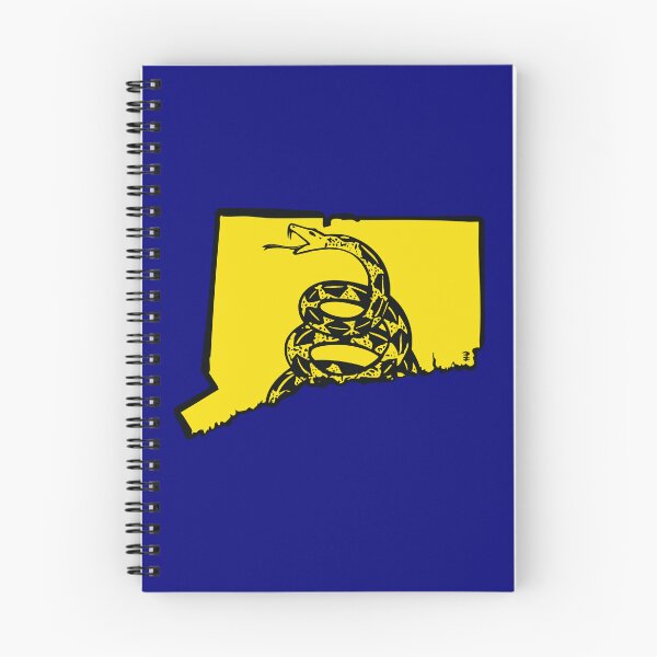 Item preview, CONNECTICUT   - Libertarian - Don't Tread On Me Gadsden Snake on CONNECTICUTIAN CONNECTICUTER NUTMEGGER Map on Blue default background, #020279 designed and sold by pelagio.