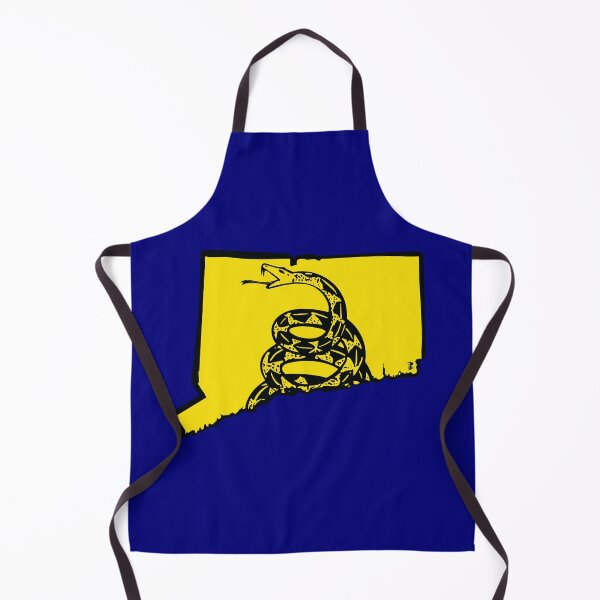 Item preview, CONNECTICUT   - Libertarian - Don't Tread On Me Gadsden Snake on CONNECTICUTIAN CONNECTICUTER NUTMEGGER Map on Blue default background, #020279 designed and sold by pelagio.