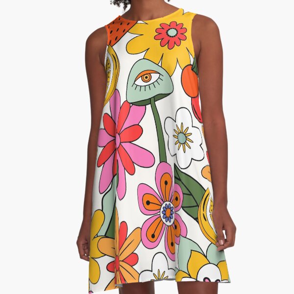 Item preview, 1960's Happy Hippie Retro Floral And Fruit Pattern designed and sold by DEC02.