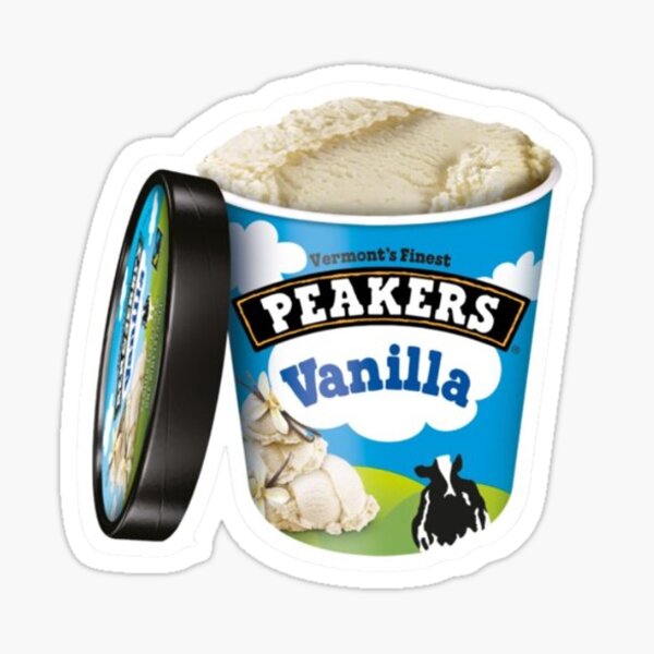 ben and jerrys peakers Sticker