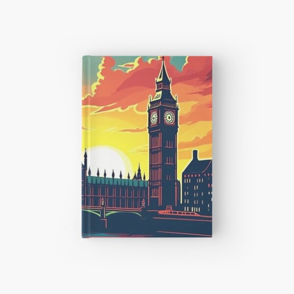 Item preview, Vibrant London Skyline | Retro Pop Art | Iconic London Landmarks | Bold UK City Art | London Nightlife Poster designed and sold by PaintedPixels01.