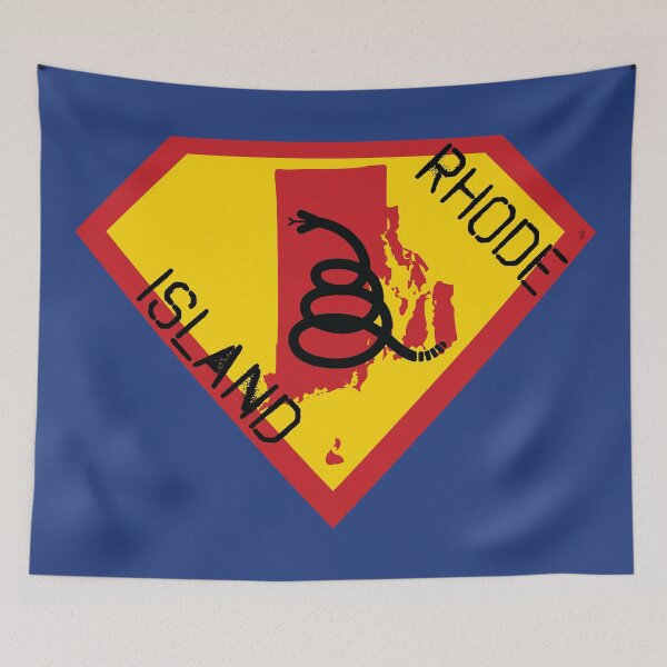 Item preview, RHODE ISLANDER SHIELD - Freedom Is The Superpower - Modern Gadsden Snake Flag - Dont Tread On Me SUPERHERO RHODE ISLAND spellout design designed and sold by pelagio.