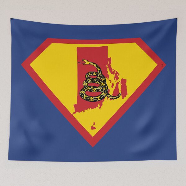 Item preview, RHODE ISLANDER  SHIELD - Freedom Is The Superpower -  Gadsden Snake Flag - Dont Tread On Me SUPERHERO RHODE ISLAND design designed and sold by pelagio.