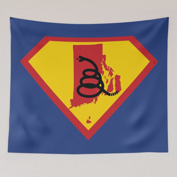Item preview, RHODE ISLANDER  SHIELD - Freedom Is The Superpower - Modern Gadsden Snake Flag - Dont Tread On Me SUPERHERO RHODE ISLAND design designed and sold by pelagio.