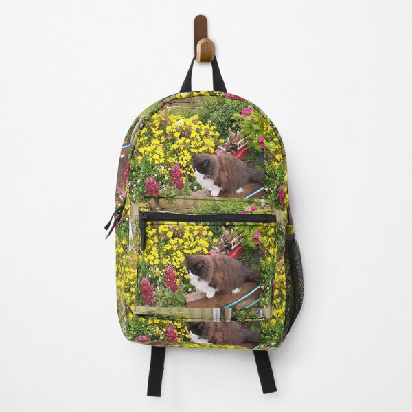 Item preview, Tuxedo Cat And Flowers Cute Flower Beautiful Garden designed and sold by Sarah Rajkotwala.