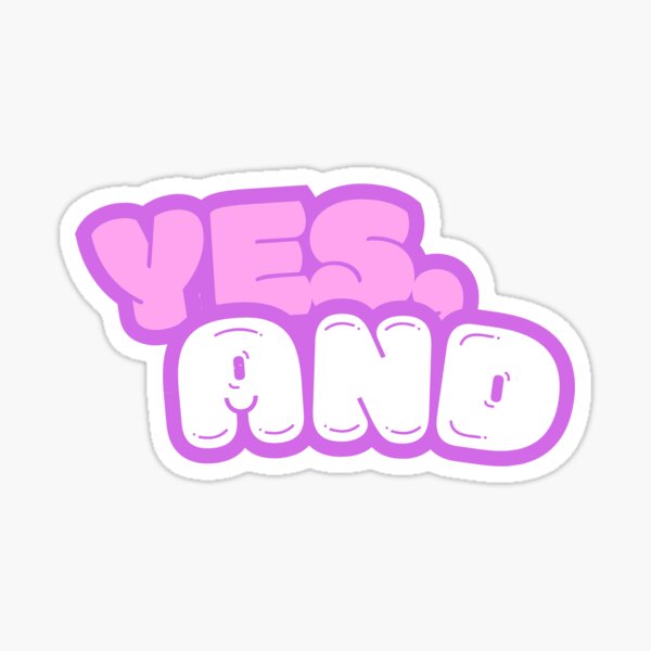 Item preview, Yes, And – Improv Comedy Quote in Fun Bubble Letter Style designed and sold by elizabethcgentry.