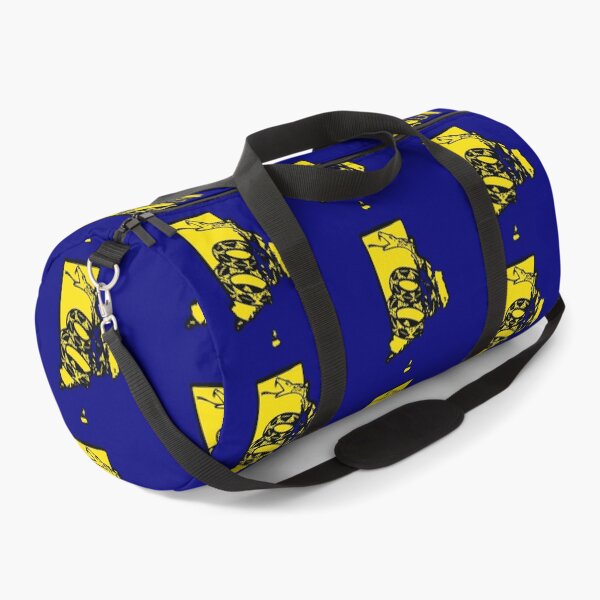 Item preview, RHODE ISLAND  - Libertarian - Don't Tread On Me Gadsden Snake on RHODE ISLANDER Map on Blue default background, #020279 designed and sold by pelagio.