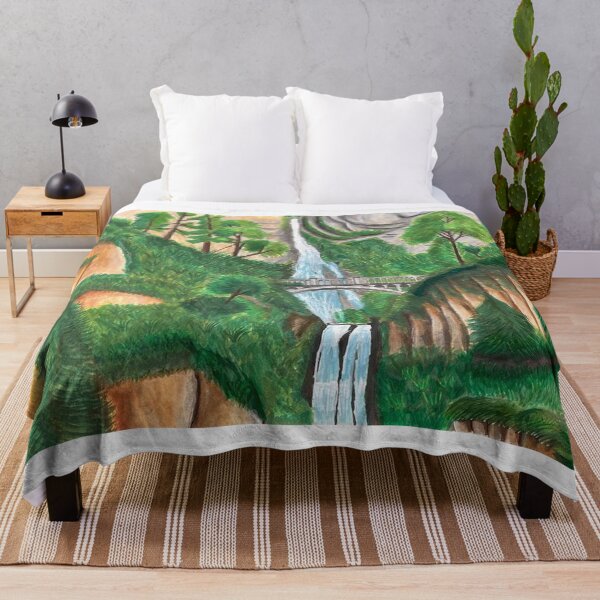 Multnomah Falls Throw Blanket