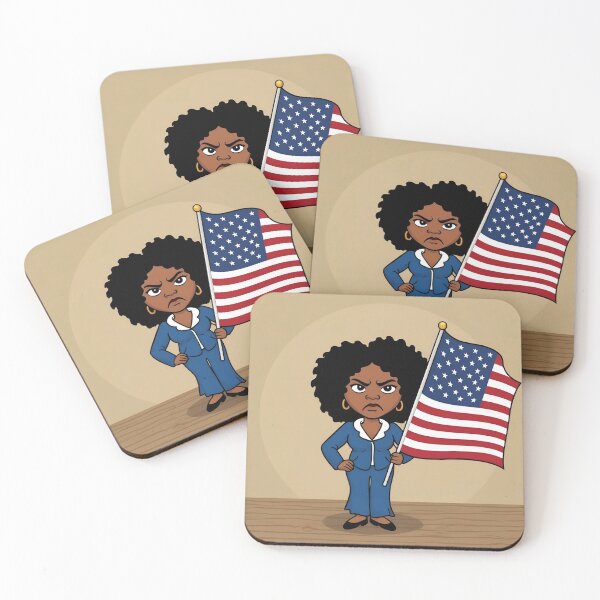 Item preview, Unapologetically Patriotic – With a Side of Realness Black woman and American Flag designed and sold by Item Geeks.