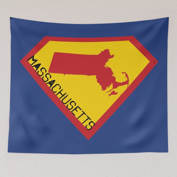 Item preview, MASSACHUSITE BAY STATER SHIELD  - Freedom Is The Superpower - SUPERHERO MASSACHUSETTS spellout design designed and sold by pelagio.