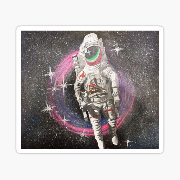Flying Down the Black Hole Sticker