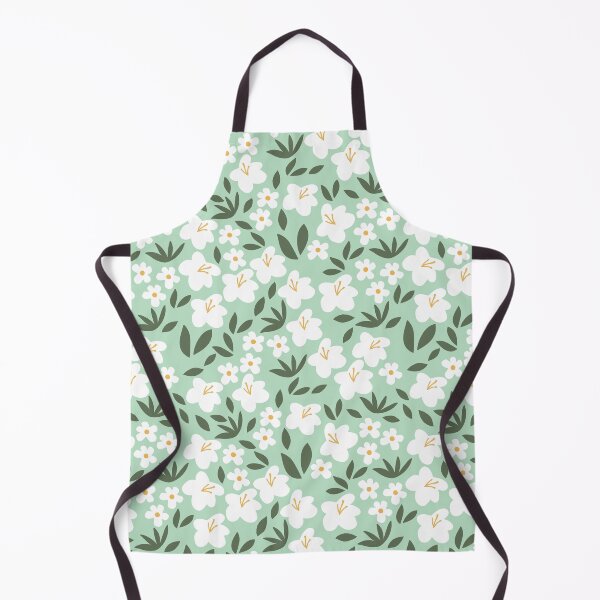Item preview, Danish Pastel Light Green Cyan Floral Pattern designed and sold by studio-OIOO.