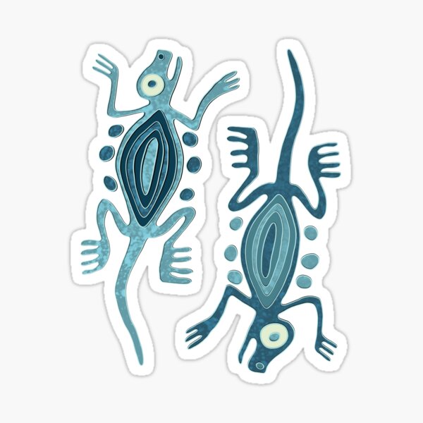Item preview, Double lizard motif flat stamp from Teotihuacan Mexico designed and sold by DaveDanchuk.