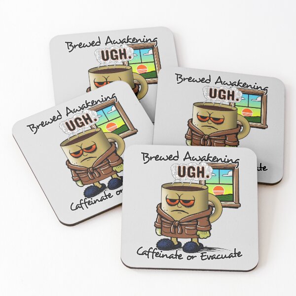Item preview, Brewed Awakening – Caffeinate or Evacuate Coffee designed and sold by SHHCreations.