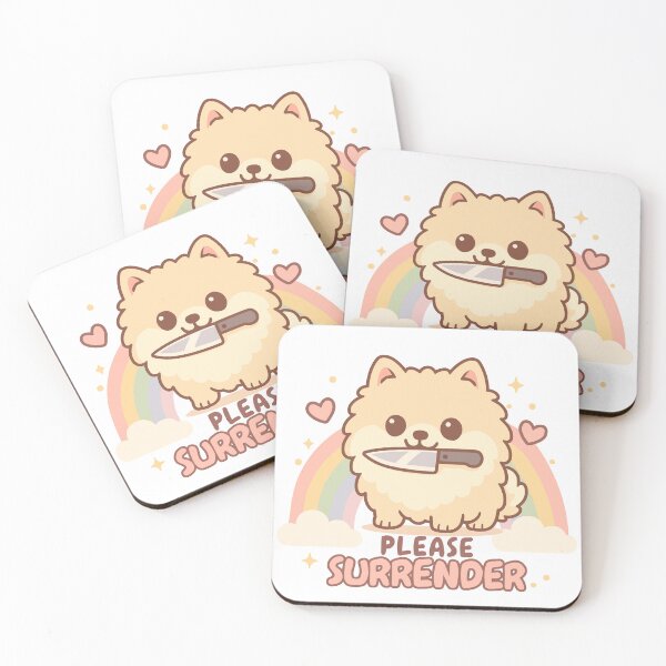 Item preview, Kawaii Pomeranian Cream with Knife – Please Surrender designed and sold by myanko.
