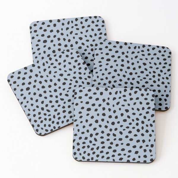Item preview, Black Light Blue Polka Dot Seamless Pattern designed and sold by studio-OIOO.