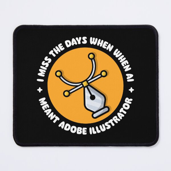 Artikelvorschau, Ich vermisse die Zeiten, als KI noch Adobe Illustrator – Vektor-Stift-Design bedeutete. entworfen und verkauft von messy-nessie.