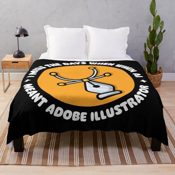 Item preview, I miss the days when AI meant Adobe Illustrator – Vector Pen Design designed and sold by messy-nessie.