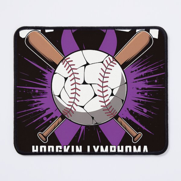 Item preview, Smash Hodgkins Lymphoma Cancer Baseball Violet Ribbon designed and sold by MAKOPOKOShop.