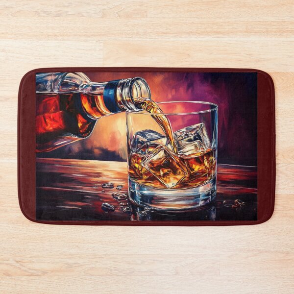 Item preview, Cheers and Swirl in Motion - Whiskey Pour Captured with Warm Vibrant Energy Creating a Sense of Richness designed and sold by OlfactoART Studio.
