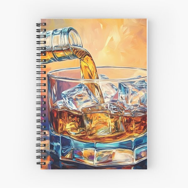 Item preview, Raise the Glass - Golden Whisky Poured Over Ice in a Colorful Glow. Cheers designed and sold by OlfactoART Studio.