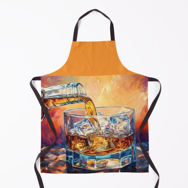 Item preview, Raise the Glass - Golden Whisky Poured Over Ice in a Colorful Glow. Cheers designed and sold by OlfactoART Studio.
