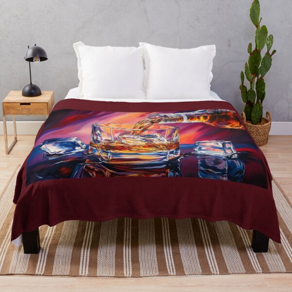 Item preview, Whiskey Over Ice - Swirling Colors and Reflections Create a Bold Scene in a Vibrant Interplay of Light designed and sold by OlfactoART Studio.